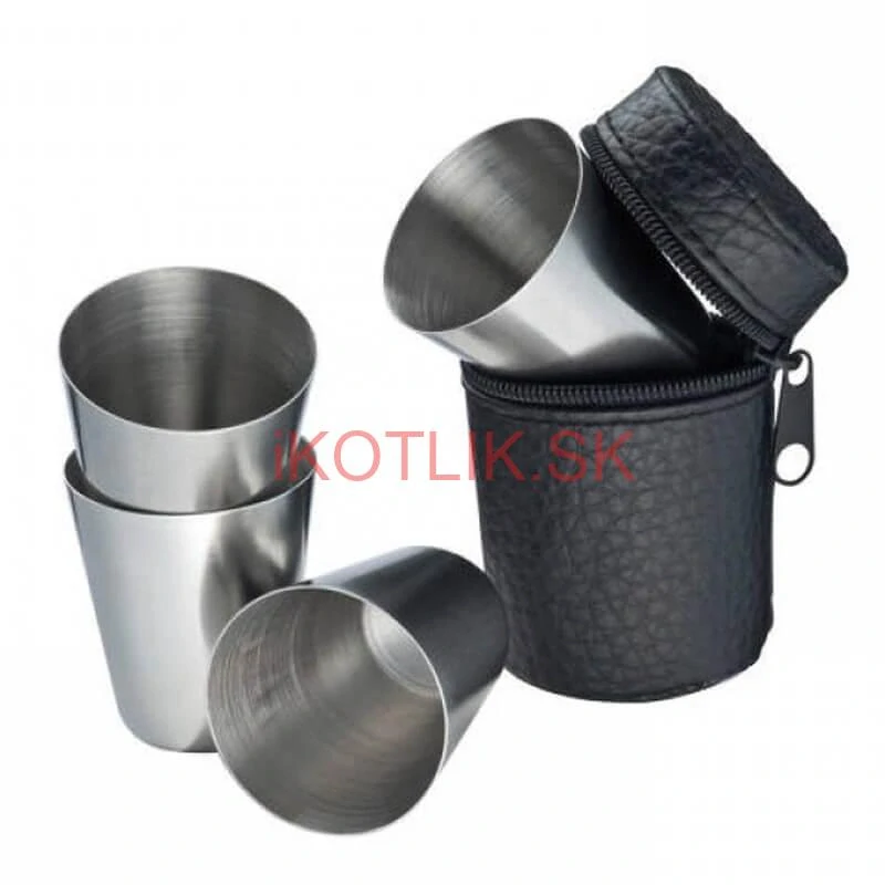 Turistické poháre v puzdre 4 ks 20 ml