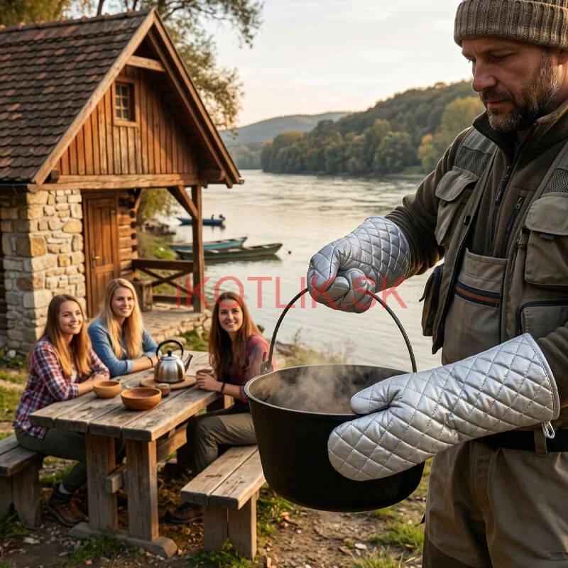 Chňapky strieborné dlhé 35 cm — sada 2 ks