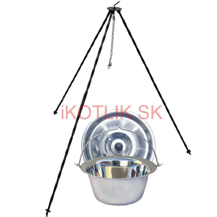 Nerezový kotlík 10 L INOX + pokrievka + stojan CLASSIC