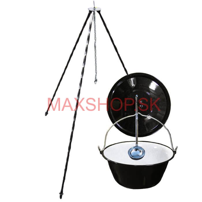 Smaltovaný kotlík 25 L + pokrievka + stojan