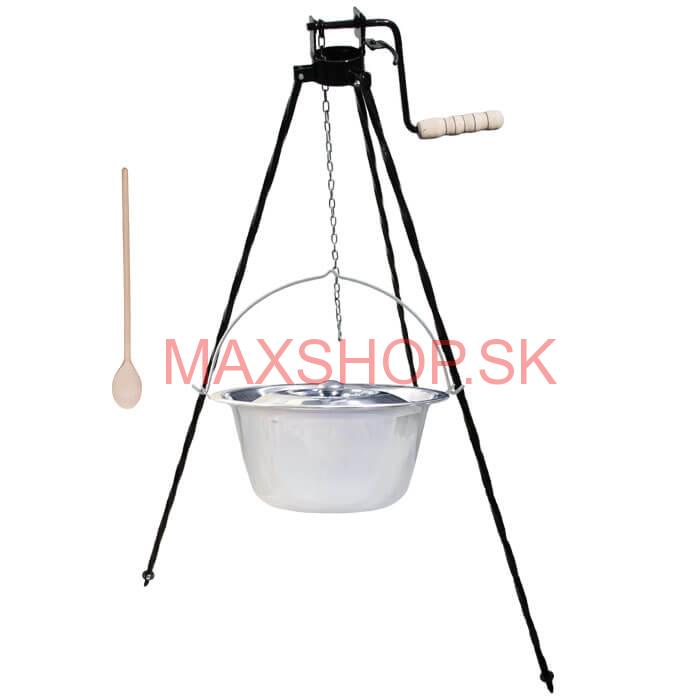 Antikorový kotlík 15 L (1,2 mm)+ stojan s kladkou VAR