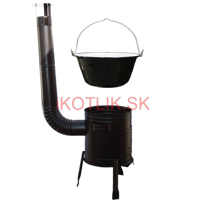 Smaltovaný kotlík 13 L (1,2 mm) + kovová kotlina 36 CLASSIC (KOV) Easy party