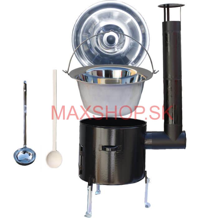 Kotlíkový gulášový set + antikorový kotlík 15 L (1,2 mm) Smalt Party