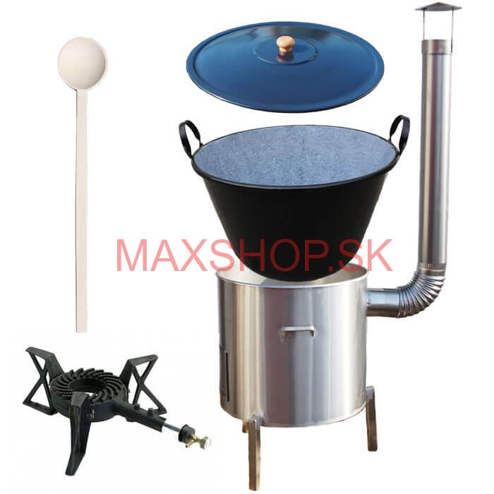 Zabíjačková súprava + smaltovaný kotol 50 L + horák KEMPER