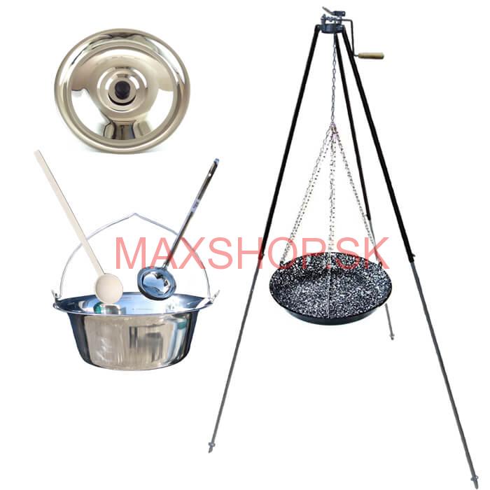 Kotlík s trojnožkou VAR 14 L ANTIKOR + Grilovacia panvica 