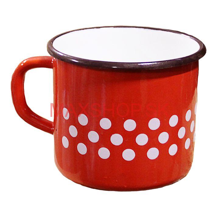 Smaltovaný hrnček 1 L (bodky)