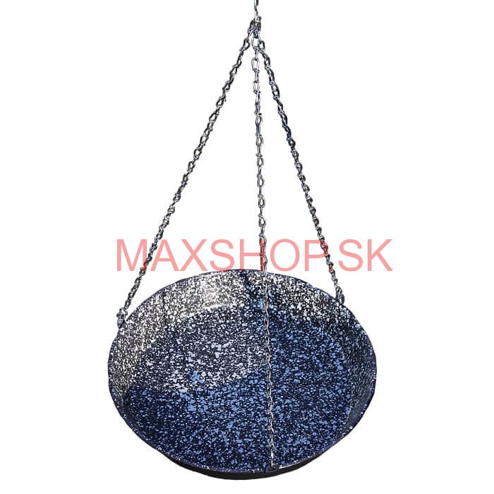 Smaltovaná panvica s reťazou