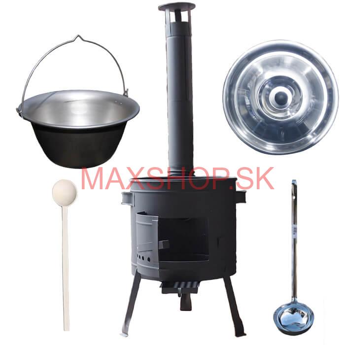 Kotlíkový gulášový set 42 PLUS 600 + nerezový kotlík 20 L (1,5 mm)