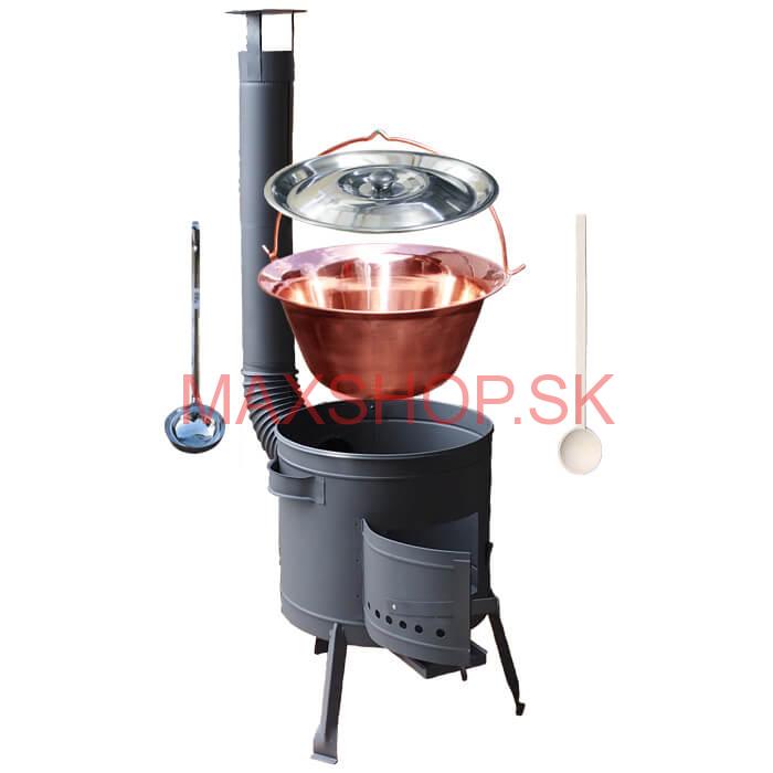 Kotlíkový gulášový set 42 PLUS 600 + medený kotlík 20 L (1,2 mm)