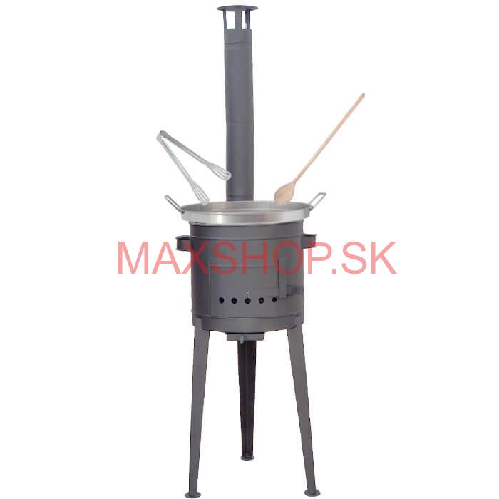 Nerezová panvica na grilovanie + ohňovzdorná kotlina 36 cm