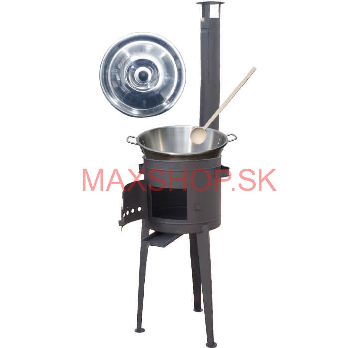 Nerezový kotol 40 L + vysoká kotlina 45 PLUS 600 (žiaruvzdorná farba)