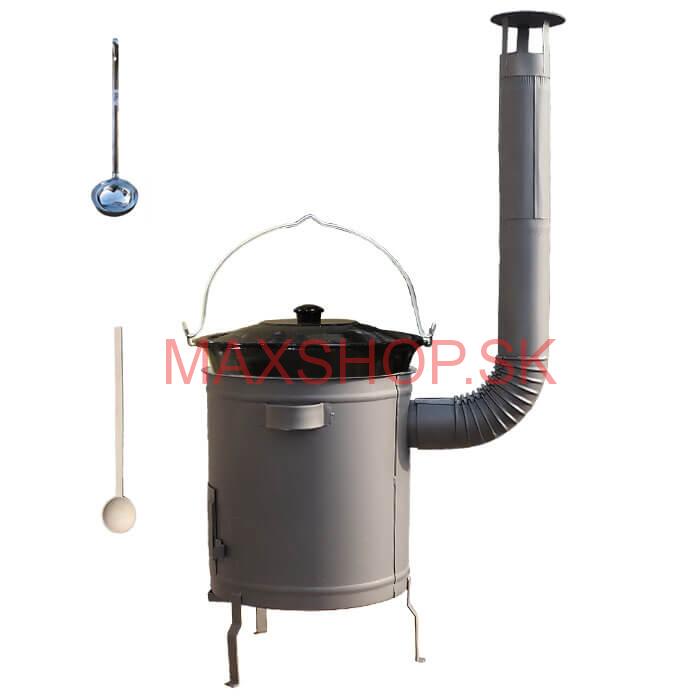 Smaltovaný kotlík 25 L (1,2 mm) + hrubostenná (1,5 mm) a žiaruvzdorná kotlina 42 PLUS 600