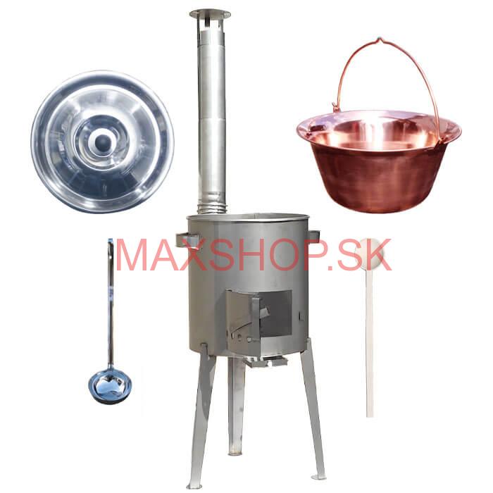 Medený kotlík 30 L (1,2 mm) + nerezová kotlina 45 cm LUXUS