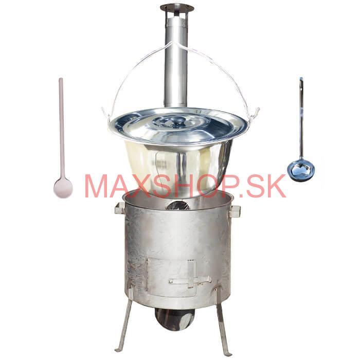 Nerezový kotlík 20 L (1,2 mm) INOX, zosilnená vysoká nerezová kotlina 42 cm KOMFORT