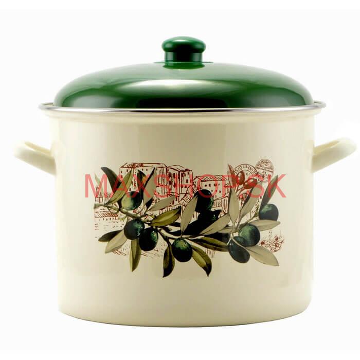 Smaltovaný hrniec s pokrievkou 10,4 L OLIVA