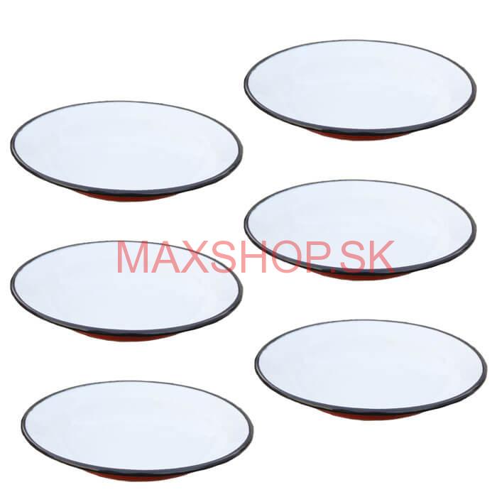 Súprava smaltovaných plytkých tanierov 22 cm 6 ks