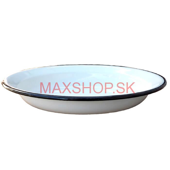 Smaltovaný tanier 28 cm Biely