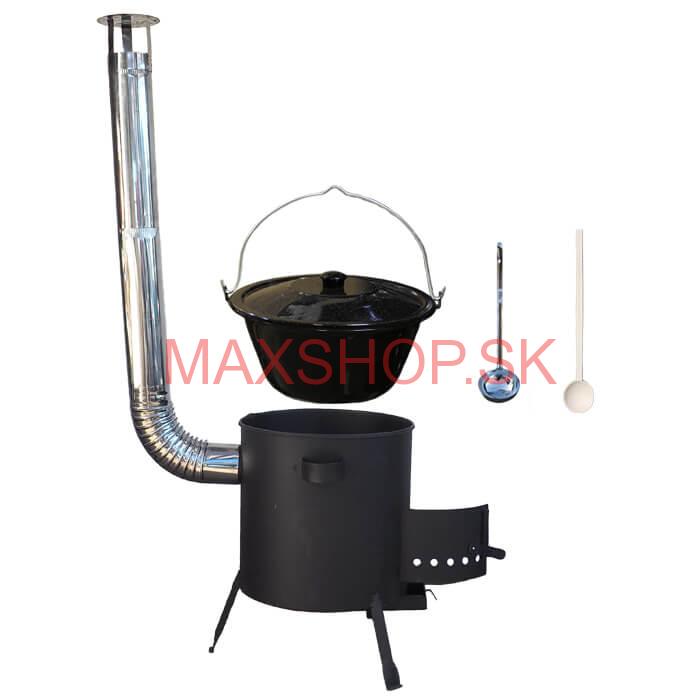 Smaltovaný kotlík 25 L + žiaruvzdorná kotlina (1 mm) 42 PLUS 600