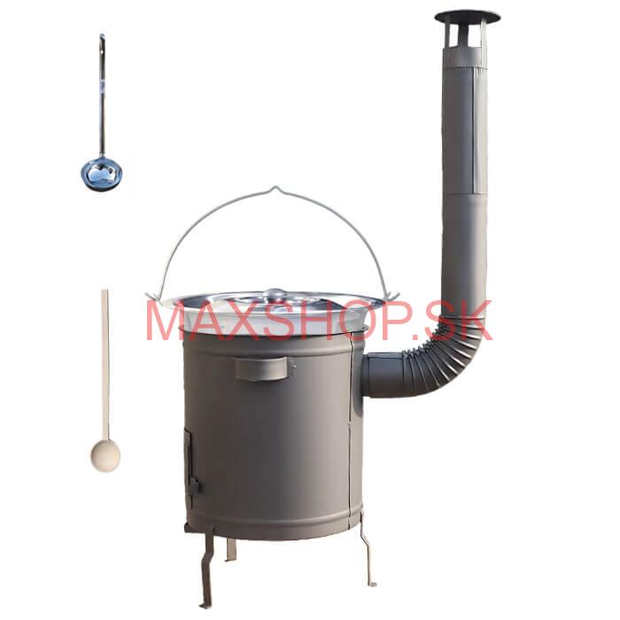 Nerezový kotlík 15 L (1,2 mm) + hrubostenná (1,5 mm) a žiaruvzdorná kotlina 36 PLUS 600