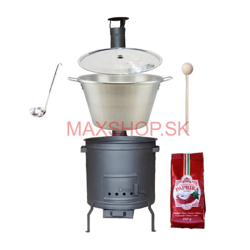 Nerezový kotol 70 L + žiaruvzdorná kotlina 56 cm PLUS 600 + Sladká paprika GURMÁN 250 g BIG PARTY