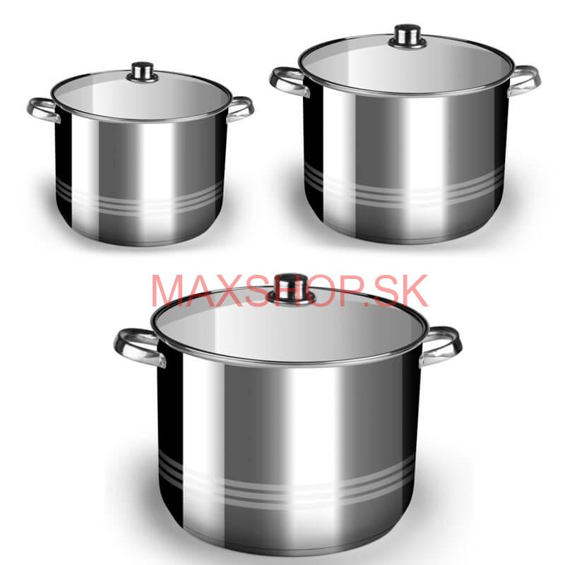Nerezové hrnce 3 ks