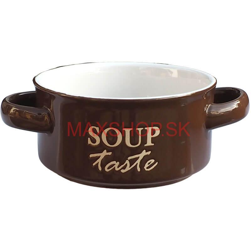 Keramická miska na polievku-hnedá SOUP