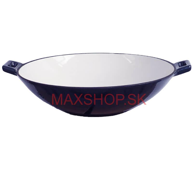 Liatinový wok – smaltovaný povrch 37 cm
