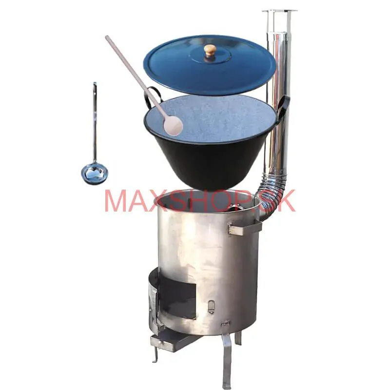 Zabíjačkový smaltovaný kotol 50 L + nerezová kotlina 1,5 mm 50 cm STRONG EXCLUSIVE