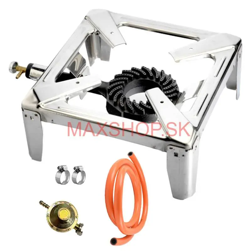 Plynový horák - varič 3,5 kW PB INOX + pripojovacie príslušenstvo