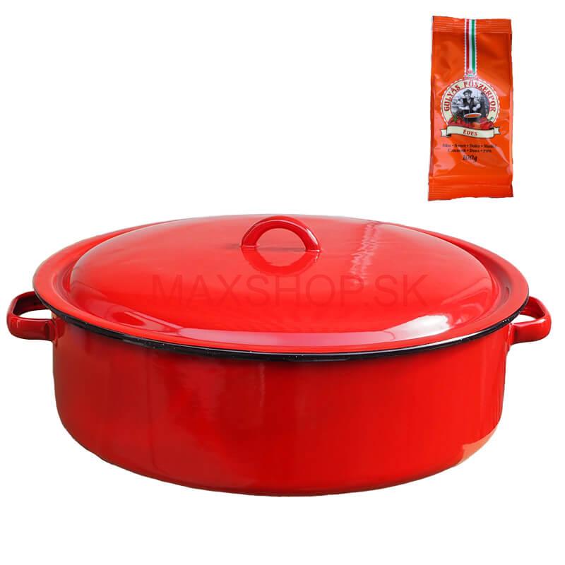 Smaltovaný kastról s pokrievkou 10 L CLASSIC + paprikové korenie na guláš