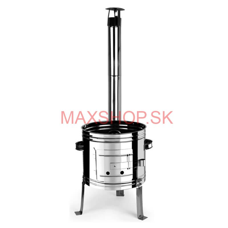 Nerezový kotlík 22 L (0,8 mm) + nerezová kotlina 42 INOX + vareška + misky 12 ks