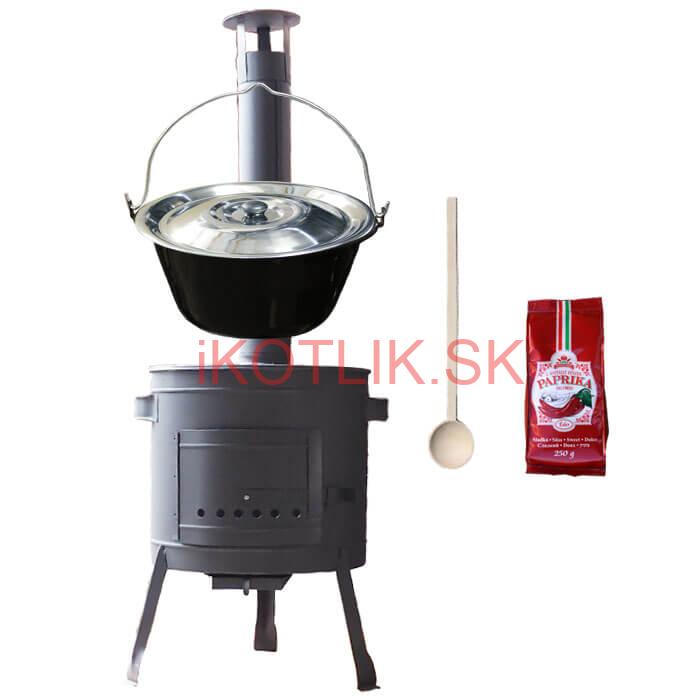 Smaltovaný kotlík 22 L (1,2 mm) + hrubostenná (1,5 mm) žiaruvzdorná kotlina BALKY STRONG 42 PLUS 600