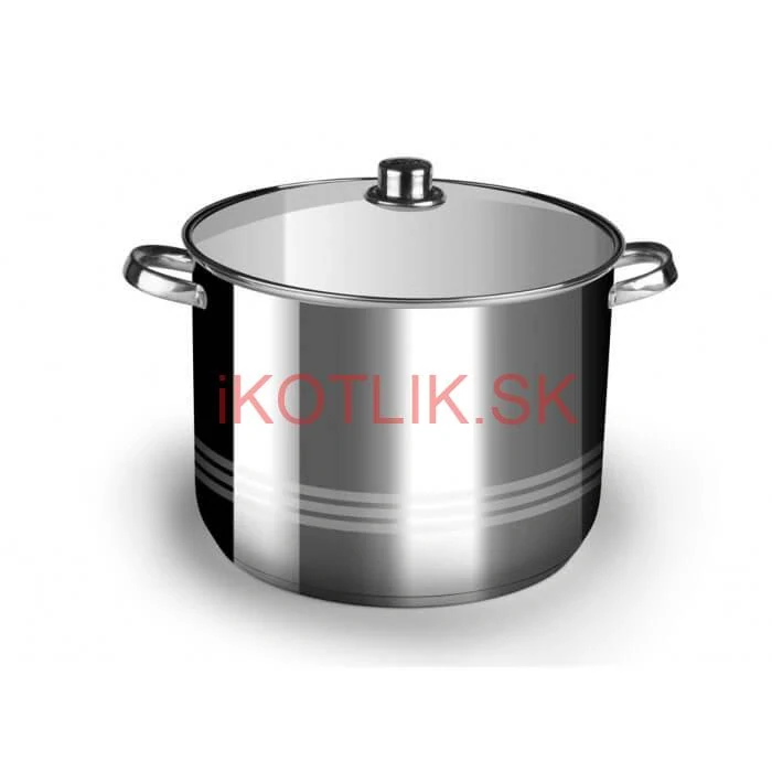 Nerezový hrniec 9 L + sklenená pokrievka