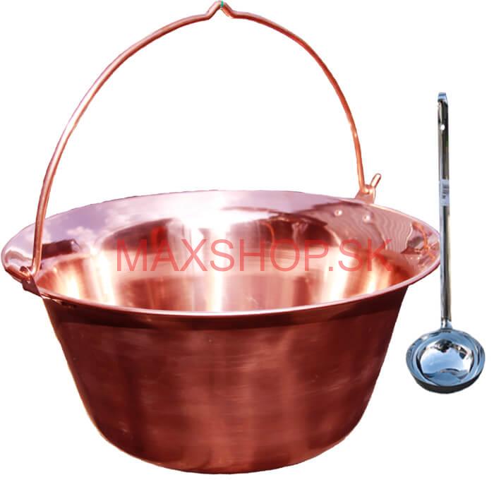 Medený kotlík 10 L + antikórová naberačka