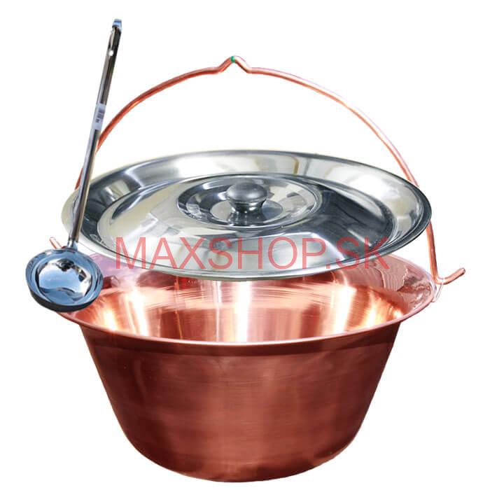 Medený kotlík 10 L (1,2 mm) + antikorová pokrievka