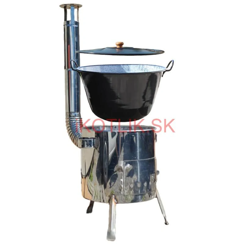 Smaltovaný kotol 70 L + nerezová kotlina 53 cm LUSTRO