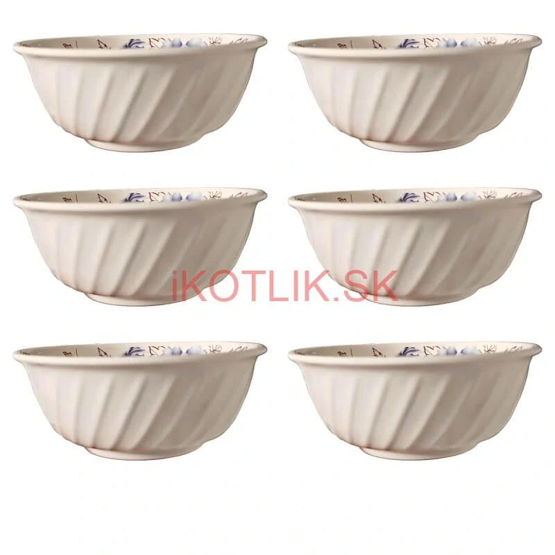 Plastová miska s kvetinovým vzorom (750 ml) – teraz v sade 6 kusov!