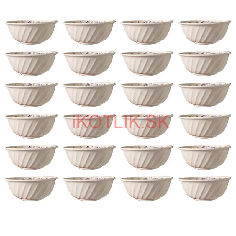 Plastová miska s kvetinovým vzorom (750 ml) – teraz v sade 24 kusov!