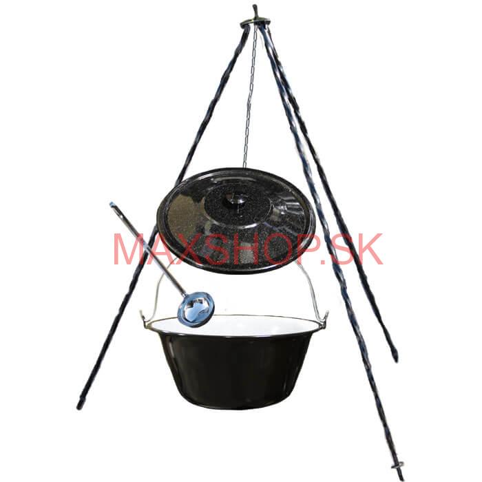 Smaltovaný kotlík 25 L + pokrievka + stojan