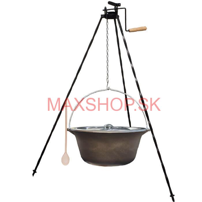 Liatinový kotlík 7,2 L + stojan s kladkou VAR