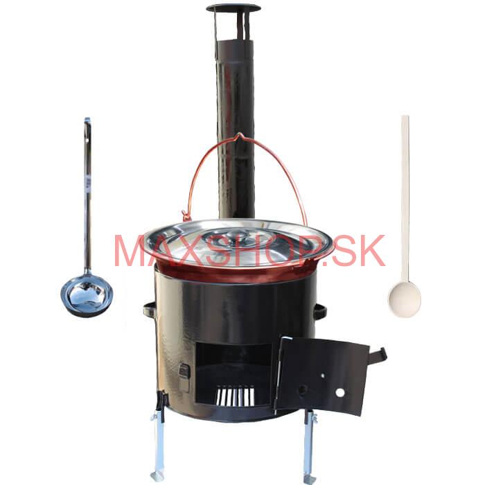 Kotlíkový gulášový set + medený kotlík 20 L Smalt Easy party