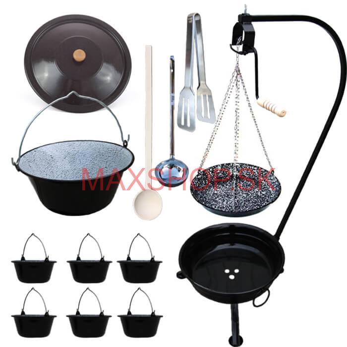 Kotlíková súprava 25 L SMALT + grilovacia panvica PARTY MIX