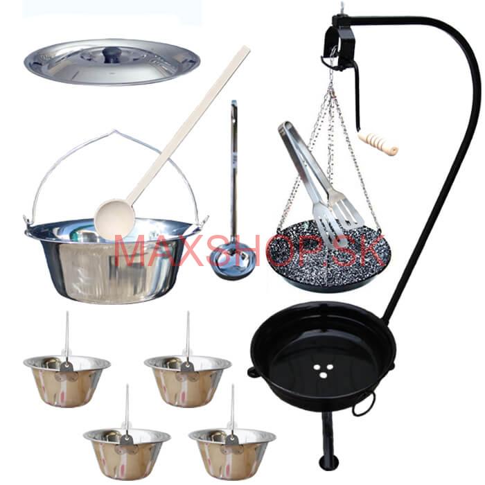 Kotlíková súprava 10 L NEREZ + grilovacia panvica PARTY MIX