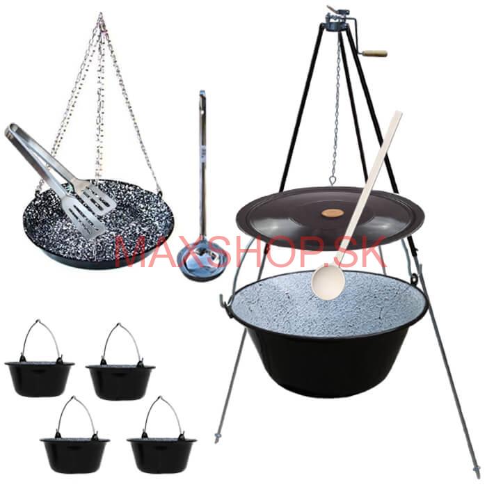 Kotlíková súprava 16 L SMALT + grilovacia panvica PARTY VAR