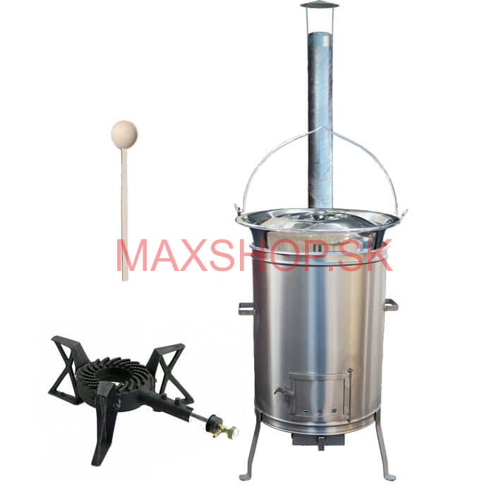 Antikorový kotlíkový set 42 LUX + antikorový kotlík (1,2 mm) 20 L + horák KEMPER