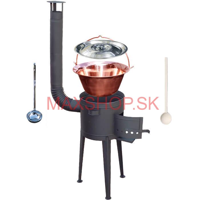 Kotlíkový gulášový set 42 PLUS 600 + medený kotlík 20 L (1,2 mm)