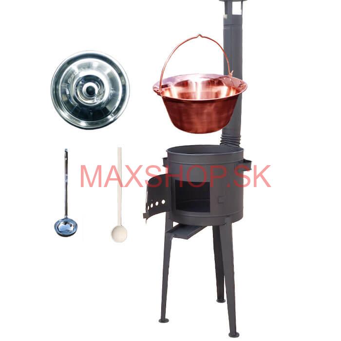 Medený kotlík 30 L (1,2 mm) + vysoká kotlina 45 cm PLUS 600