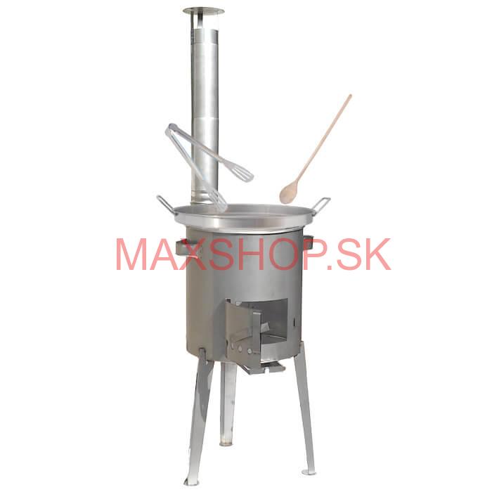 Nerezová panvica na grilovanie + nerezová kotlina 36 cm