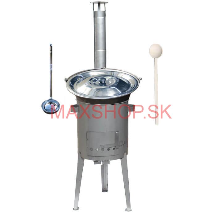 Nerezový kotlík 15 L (1,5 mm) + nerezová kotlina 36 cm LUXUS