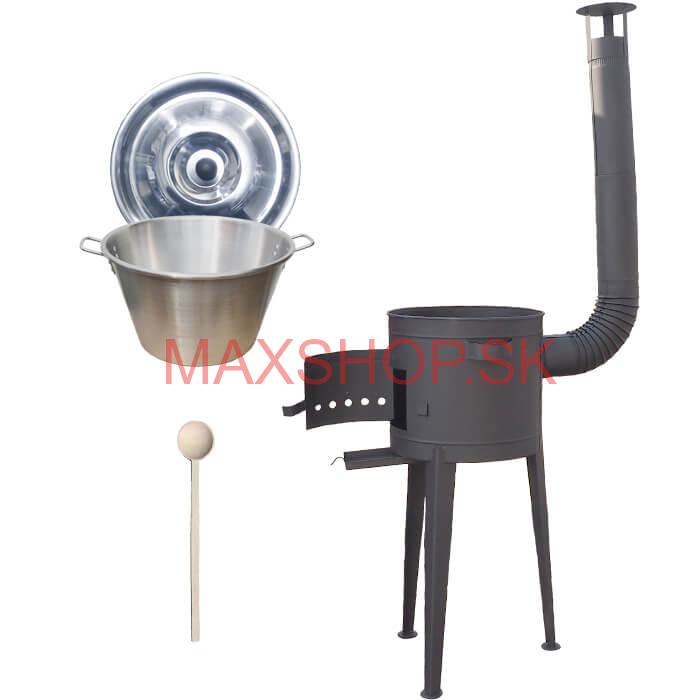 Nerezový kotol 40 L + vysoká kotlina 45 PLUS 600 (žiaruvzdorná farba)